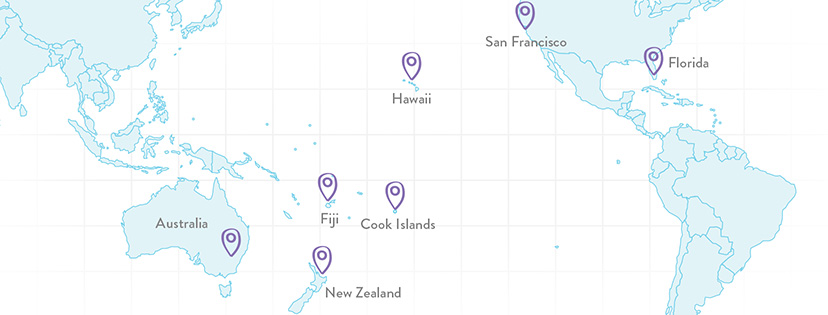 Individuálna dovolenka na Havaji, Novom Zélande, Floride, Fiji, Cookových ostrovoch a v Austrálii